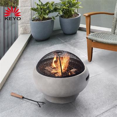 China Outdoor use only around shaped concrete wood burning outdoor firepit garden firepit bowl fire pit Te koop