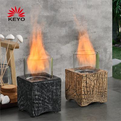 China Mordern Modern Bio Ethanol Mini Table Top Fire Pit Portable Firepit Table Glass for sale