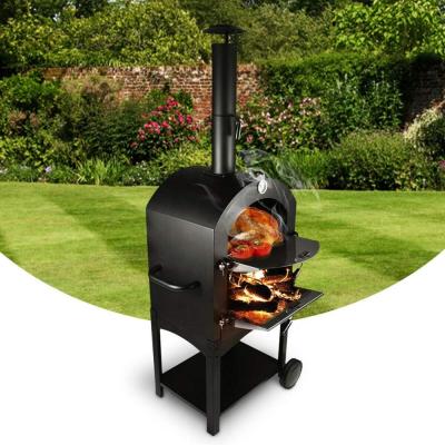 China Home Use Charcoal BBQ Grill Portable Pizza Ovens Outdoor BBQ Wood Fired Burning OEM Pizza Oven for sale