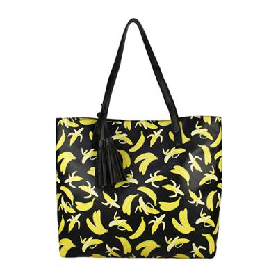 China Fashion Guangzhou factory banana printing wholesale tote bag for women for sale