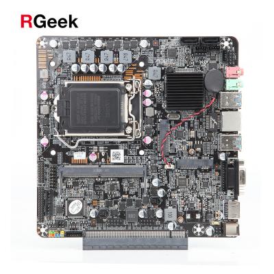 China RGeek Mini PC Mainboard OEM ITX H110P H110 Quad Core Mini ITX Slim Desktop PC LVDS HD-MI VGA Motherboard with PCI E Slot for sale