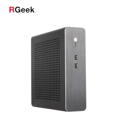 China Desktop RGEEK 2020 New Arrive Mini ITX Mini PC Case Aluminum Alloy PC Case HTPC Chassis for sale