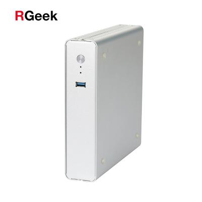 China RGeek G48 DIY UDB3.0 Easy Assembly Cabinet PC Mini-ITX Case Chassis HTPC Case Custom Ultrathin Aluminum Desktop ITX Case for sale