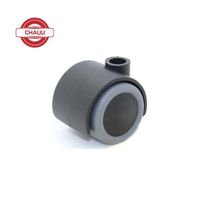 China Contemporary Furniture Accessories Electroplate Thread Insert Nylon Stem PP Caster Wheel for sale