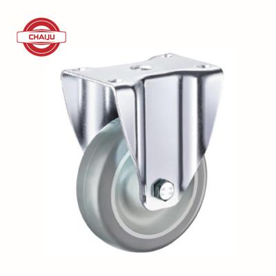 China Contemporary 3, 4, 5 Inch Medium Duty Threaded PU PVC Stem Shopping Cart Casters for sale