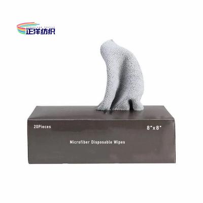 Cina » il contenitore grigio Microfiber di panni di pulizia del piatto eliminabile 8x8 180gsm 20Pieces pulisce in vendita