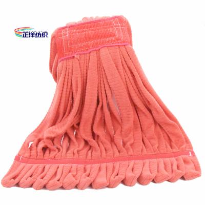 Chine tête rouge de petite taille de essuyage de balai de tube de Microfiber de fin de boucle du tissu 220gsm du plancher 11oz à vendre