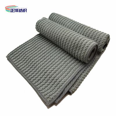 Cina automobile di 40x40cm che pulisce il filo di ordito Terry Microfiber Car Washing Cloth di stile del jacquard di Rags 300gsm in vendita