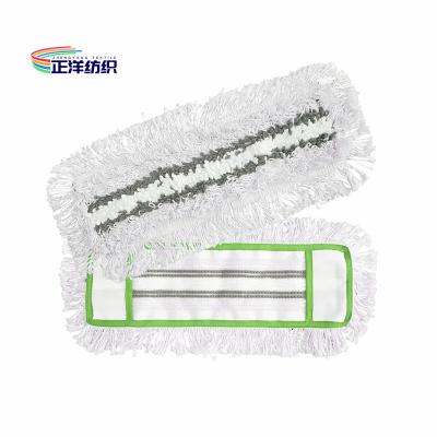 China 15x46cm 500gsm Microfiber Dust Mop Green Small Industrial Mop Floor à venda