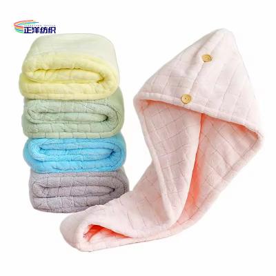 中国 Magical Water-Absorbent Towel Woman Long Hair Drying Wrap Turban Towel Hair Natural Drying Towel 販売のため