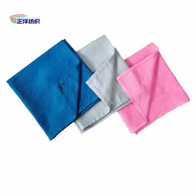 China Microfiber Cleaning Cloth 40x60cm 300gsm Waffle Style Luxury Tableware Wipe Fancy Resturant Wiping Rag for sale