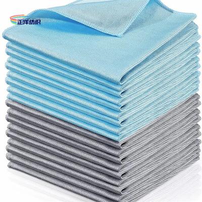 China Microfiber Cleaning Cloth 40x40cm 320gsm Shiny Glass Cloth Mirror Surface Wiping Polishing Cloth Te koop