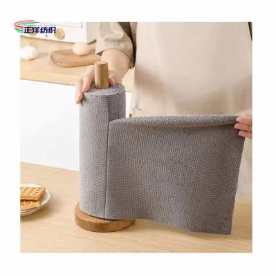 Cina Custom Logo and Packing Multi-Purpose Absorbent Tear-Off Edgeless Microfibre Towel Roll Rag Kitchen Microfiber Cleaning in vendita