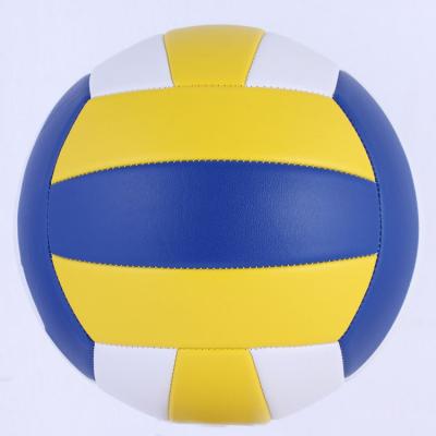 China Soft Touch ActEarlier Official Size Weigh No Logo Blue White Yellow Classic Beach Volleyball Ball for sale