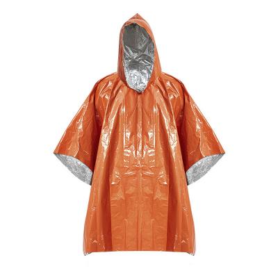 China 100% Waterproof/Double Sides Wearing ActEarlier Emergency Waterproof Rain Poncho Retains 90% Body Warm Reusable Thermal Covering Lightweight Rainwear for sale