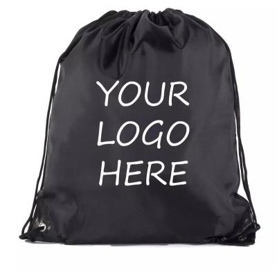 China Reclycled ActEarlier Kids 420D Polyester Promotional Gray Blue Custom Drawstring Bag Nylon Black Backpack for sale