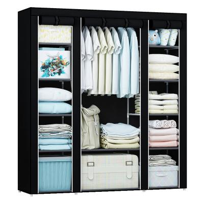 China Wardrobe Huge Size Rolling Door Nonwoven Fabric Bedroom Wardrobe for sale