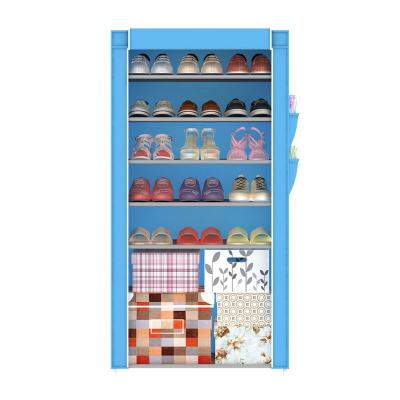 China Large Size Foldable Shoe Rack For Closets Nonwoven Fabric Shoe Storage Shelf for sale