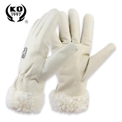 China Work Gloves Driver Gloves Cold Weather Waterproof Work Wear Pig Split Leather Men Women Winter Gloves Safety Work for sale