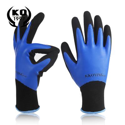 China High Quality Outdoor Safety Nitrile Working Gloves Anti-Slip For Gardening Construction Motor for sale