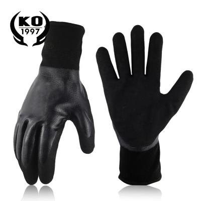 China High Quality Outdoor Non-Slip Safety Construction Nitrile PVC Working Gardening Gloves Anti-Slip for sale