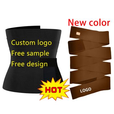 China 2021 New Arrival Custom Logo Designer Adult Custom Waist Trimmer Trainer Adjustable Belt Slimming Stomach Belly Belly Wrap Shaper For Women for sale