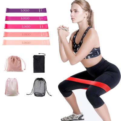 China Elastic Band Loop Bulk Stretch High Hip Long Logo Custom Elastic Fitness Exercise Resistance Bands Set Wholesale for sale