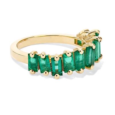 China Gemnel Gold Fashion CLASSIC Hot Brass Diamonds Waterproof Lasting And Indelible Jewelry Wholesale Findings Tasty Green Ring for sale