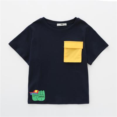 China Wholesale Cheap Price 100%Cotton Round Neck Short Sleeve Kids Short Sleeve Boys T-Shirt for sale