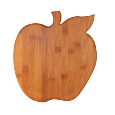 China Customized Sustainable Shape Bamboo Wood Cutting Board Apple Shape Bamboo Cutting Board for sale