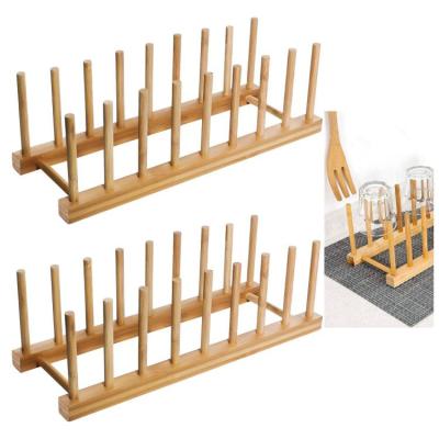 China Sustainable Competitive Price 13.2x4.7x3.9 Custom Inch Drying Bamboo Dish Rack For Kitchen Dishes Dishes Bowls for sale