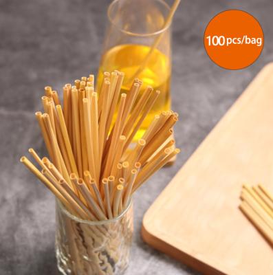 China Coffee Disposable Biodegradable Compostable Natural Eco Friendly Juice Hay Wheat Rice Bar Restaurant Bulk Drinking Straws for sale