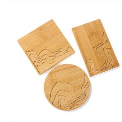 China Viable Customized All Shaped Bamboo Resin And Wood Cup Coaster Pad With Resin Artwork for sale