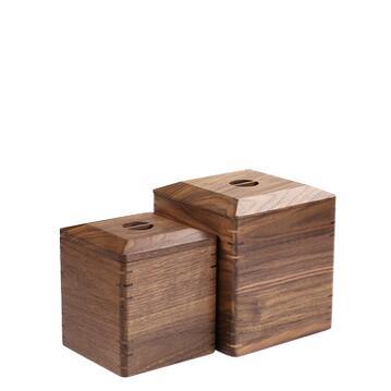 China Wooden Acacia Tea Caddy Storage Rack Box Heavy Thick Wood Material Viable For Tea Bag Jewelry Candy Nuts Snacks for sale