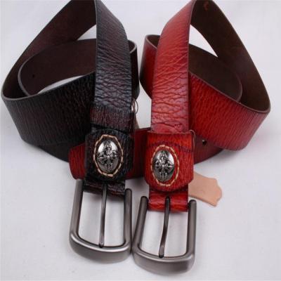 China Wholesale Casual Pin Buckle Genuine Leather Leather Belt With Metal Buckle for sale