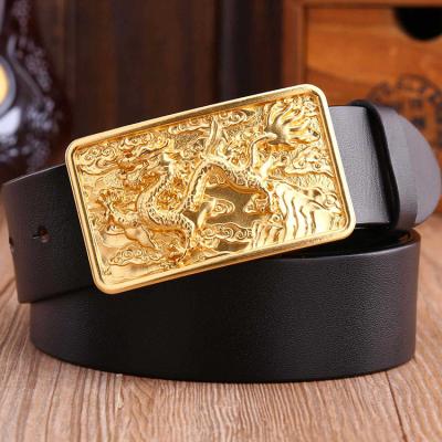 China Genuine Leather Men's Fashion Personality Leather Belt Casual High Quality Luxury Leather Belt for sale