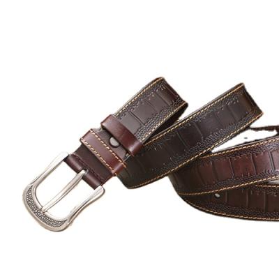 China Wholesale Fashion High Quality 100% Top Quality Leather Belt Comfortable Daily Life Grain Men Leather Belt Cowhide Leather Man Belt for sale