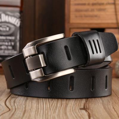 China Wholesale Genuine Leather Casual Leather Belts Smooth Soft Shiny Leather Belt With Wide Pin Buckle for sale