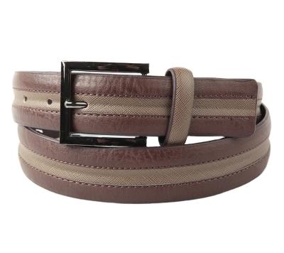 China Wholesale Simple Men's Fashion Simple Belt Mix Band Pin Buckle Belt PU Leather Belt for sale