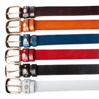 China Fashion genuine leather belts wholesale ladies leather belts casual cow needle buckle genuine leather belt for sale