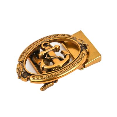 China Men Wholesale Custom Logo Men's Belt Buckle Zinc Alloy Adjustable Buckle Belt Gold for sale