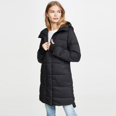 China FIVE OCEANS 2021 New Fashion High Quality Women Viable Winter Thin Casual Striper Hooded Jacket Down Coat Manufacturer for sale