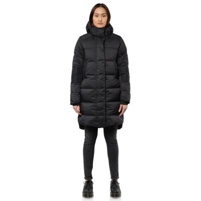 China New Winter 2021 workable length mid-thigh OCEANS zipper OEM viable thin hooded FIVE down jacket cotton coat thicken down jacket for sale