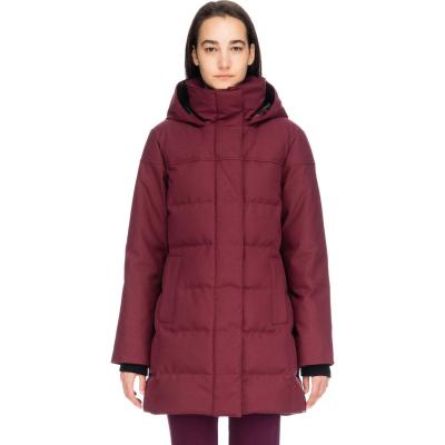 China FIVE OCEANS waterproof women's winter 2021 new down mid thigh parka hooded down coat Duck Down Jackets Warm White high quality for sale