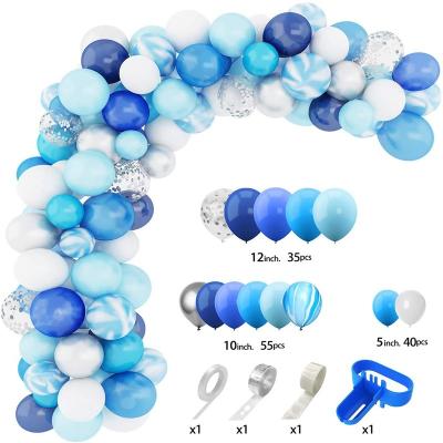 China Gift Toy 134 Pcs Balloon Arch Garland Kit Haze Blue Latex Balloons Wedding Party Birthday Balloons Decoration for sale