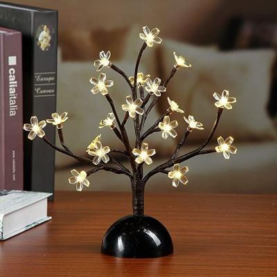 China Decoration Light 20 LED Lights 12 Inch Cherry Blossom Bonsai Lights Suitable for Home and Christmas Decorations for sale