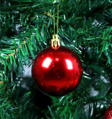 China Party Of Christams 3/4/5/6/8/10 Cm Plating Luminous Plastic Christmas Ball Christmas Tree Pendant for sale