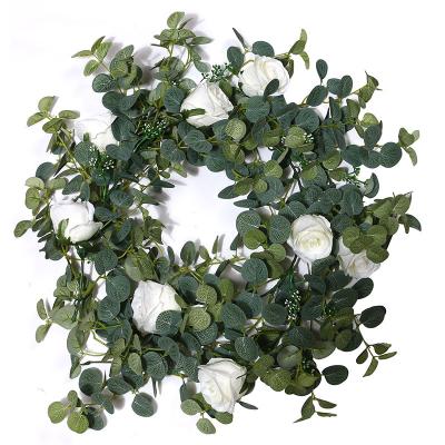 China Fabric Wedding Eucalyptus Garland Artificial Vine Decor Flower Garland Greenery for Wedding Decoration for sale