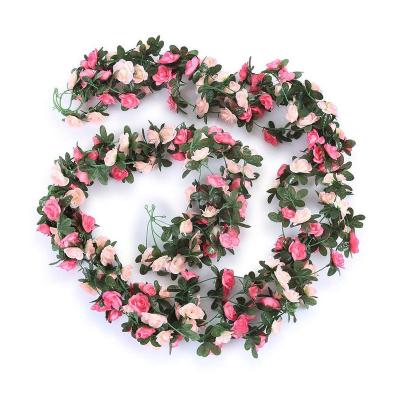 China Factory Price Silk Artificial Vine/Wreath 5 Pack Decorative Flower For Wedding Decoration for sale