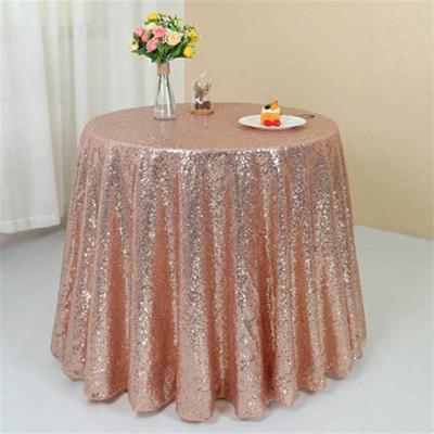 China Glitter Rose Gold Sequin Tablecloth For Disposable Party Wedding Banquet Event Table Cloth DecorationsTable Cover for sale